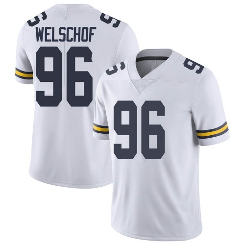 Julius Welschof Michigan Wolverines Men's NCAA #96 White Limited Brand Jordan College Stitched Football Jersey WMF4554WC